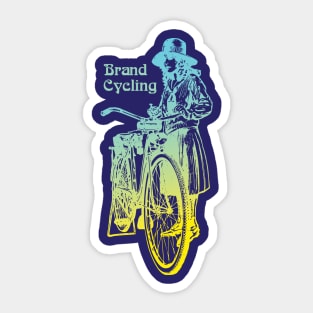 Cycling Woman T-shirt Sticker